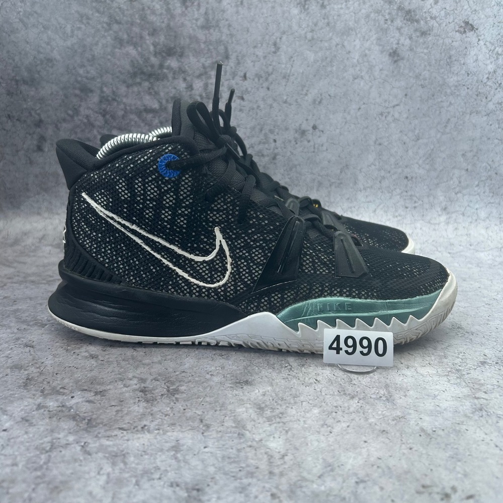 Nike Kyrie 7 Brooklyn Kids 6.5Y Black Basketball Sneaker CT4080-002 Mid Top